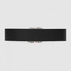 Replica Gucci Leather belt with Double G buckle 582100 2