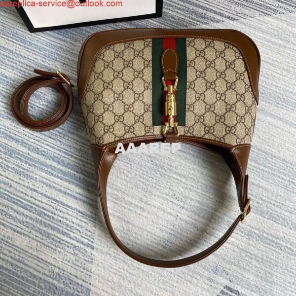 Replica Gucci 636706 Jackie Vintage Underarm Bag Brown 4