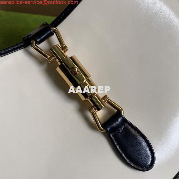 Replica Gucci 636706 Jackie Vintage Underarm Bag White and Black 6