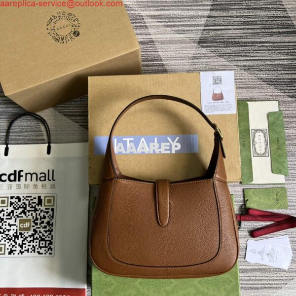 Replica Gucci 636709 Jackie 1961 Small Natural Grain Bag Brown 5