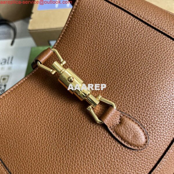 Replica Gucci 636709 Jackie 1961 Small Natural Grain Bag Brown 9