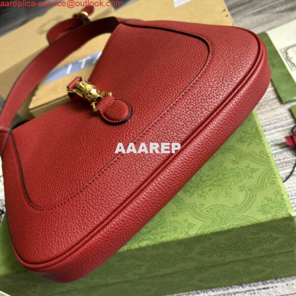 Replica Gucci 636709 Jackie 1961 Small Natural Grain Bag Red 7