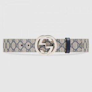 Replica Gucci GG Supreme belt with G buckle 411924