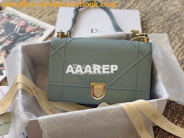 Replica Dior "Diorama" Flap in Grainy Calfskin with Large Cannage Moti 3