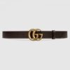 Replica Gucci Leather belt with Double G buckle cuir 406831