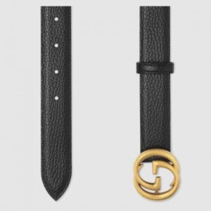 Replica Gucci Leather belt with interlocking G buckle 474345 2