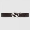 Replica Gucci Reversible leather belt with Double G buckle 474350