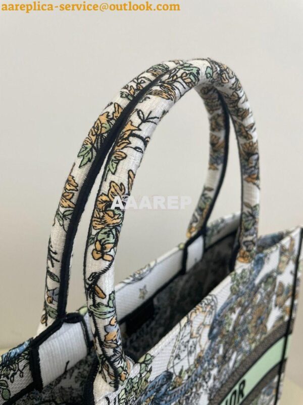 Replica Dior Book Tote bag in Pastel Green and White Butterfly Around 5