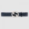 Replica Gucci Signature belt with G buckle Grey 411924