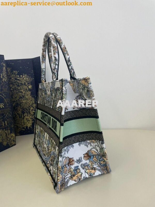 Replica Dior Book Tote bag in Pastel Green and White Butterfly Around 15