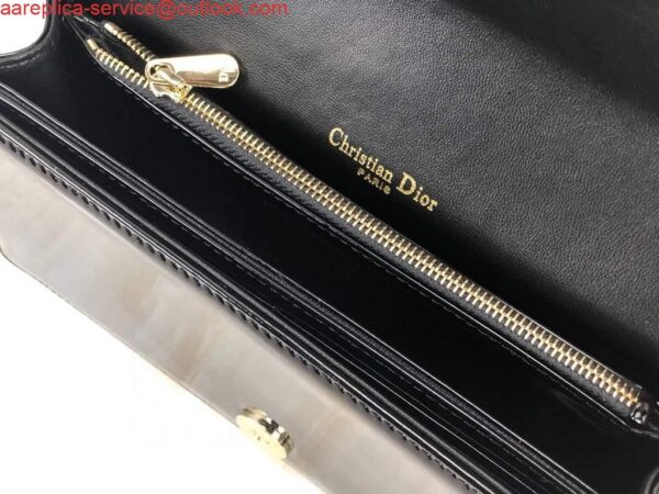 Replica Dior S0204 Lady Dior Pouch Patent Cannage Calfskin Black 9