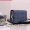 Replica Dior S0204 Lady Dior Pouch Patent Cannage Calfskin Black