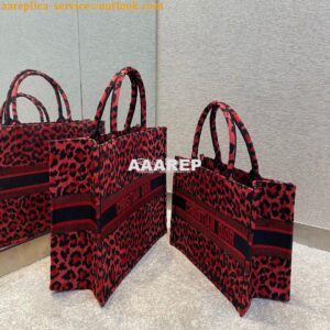 Replica Dior Book Tote bag in Raspberry Pop Mizza Embroidery 2