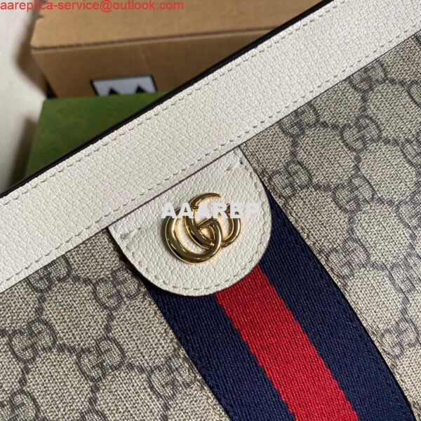 Replica Gucci 503877 Ophidia GG Small Shoulder Bag Beige White 5