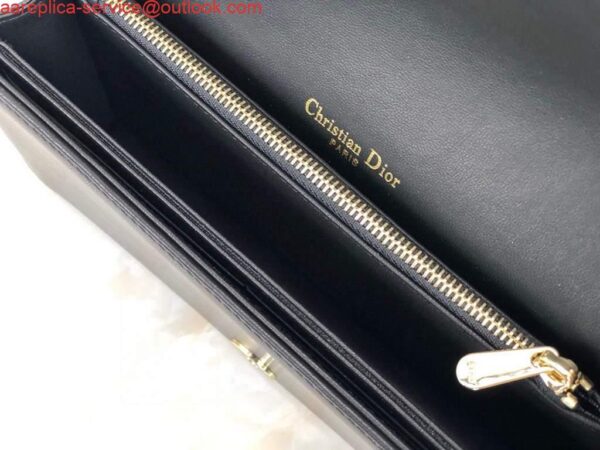 Replica Dior S0204 Lady Dior Pouch Ultramatte Cannage Calfskin Black 10