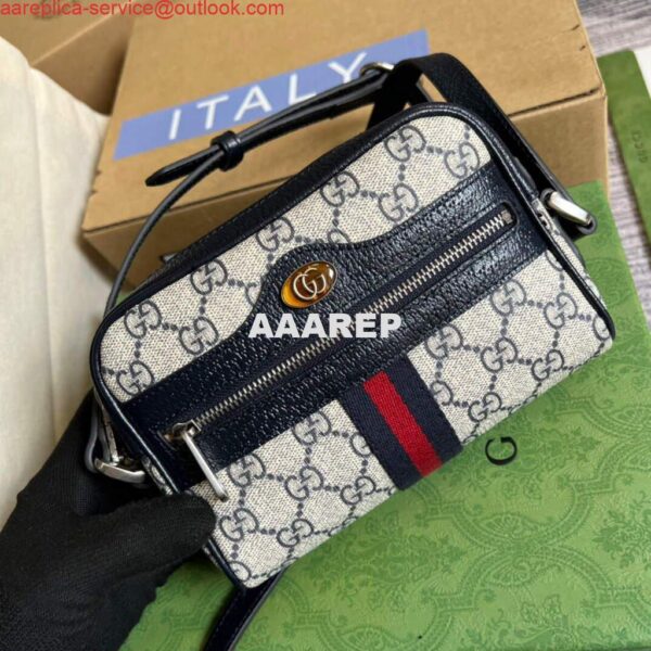 Replica Gucci 517350 Ophidia GG Mini Bag Beige Blue 6