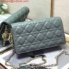 Replica Dior S0204 Lady Dior Pouch Ultramatte Cannage Calfskin Blue