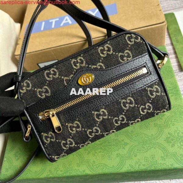 Replica Gucci 517350 Ophidia GG Mini Bag Black 5