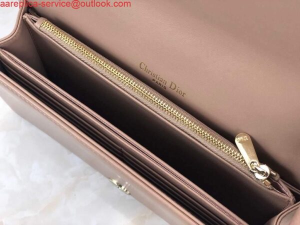 Replica Dior S0204 Lady Dior Pouch Ultramatte Cannage Calfskin Light Pink 10