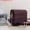 Replica Dior S0855 Dior Lady Dior Pouch Black Ultramatte Cannage Calfskin 2