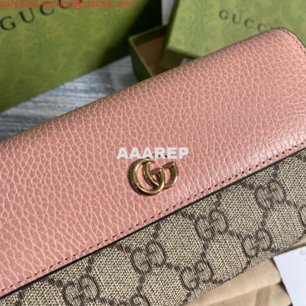 Replica Gucci 546585 GG Marmont Chain Wallet Pink 6