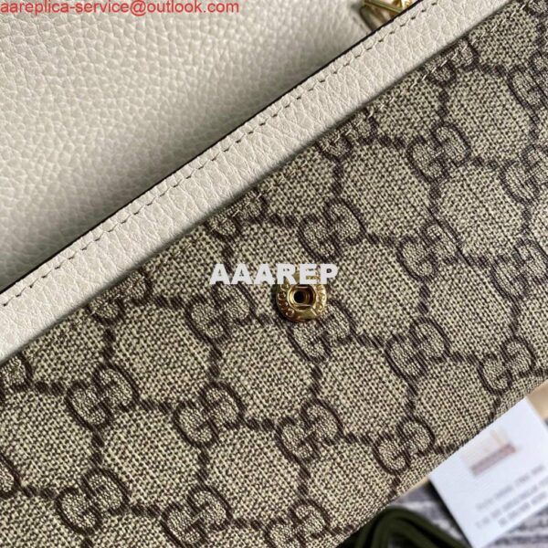 Replica Gucci 546585 GG Marmont Chain Wallet White 8