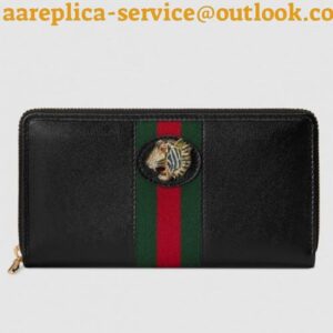 Replica Gucci Vintage Web Rajah Zip Around Wallet 573791 2019