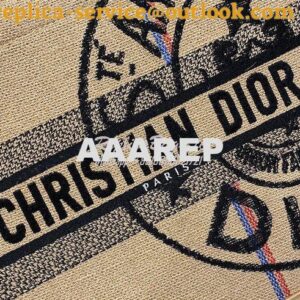 Replica Dior Book Tote Beige Jute Canvas Embroidered with Dior Union M 2