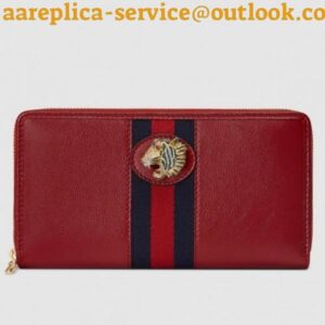 Replica Gucci Vintage Web Rajah Zip Around Wallet 573791 2019