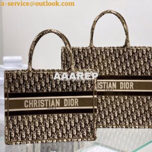 Replica Dior Book Tote Brown Cannage Embroidered Velvet M1286