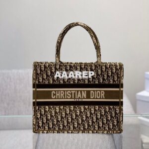 Replica Dior Book Tote Brown Cannage Embroidered Velvet M1286 2