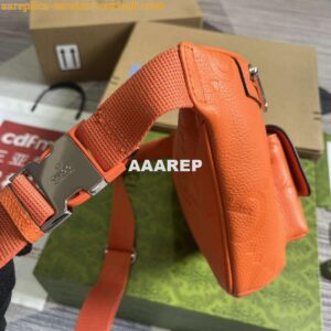 Replica Gucci 645093 Jumbo GG Belt Bag Orange 2