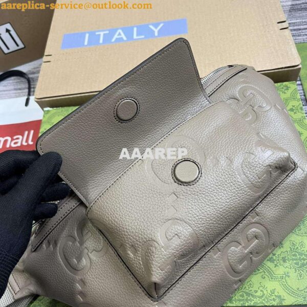 Replica Gucci 645093 Jumbo GG Belt Bag Taupe 9