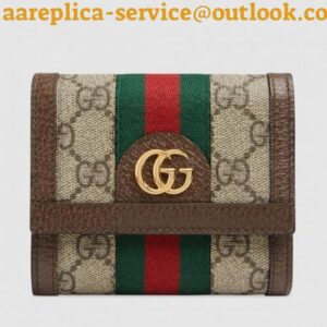 Replica Gucci GG Supreme Ophidia Card Case Wallet