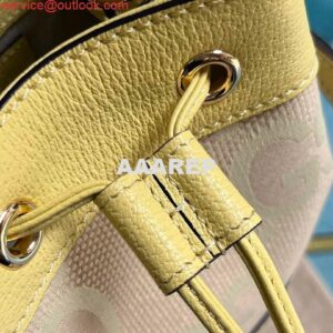 Replica Gucci 550620 Ophidia jumbo GG mini bucket bag yellow 2