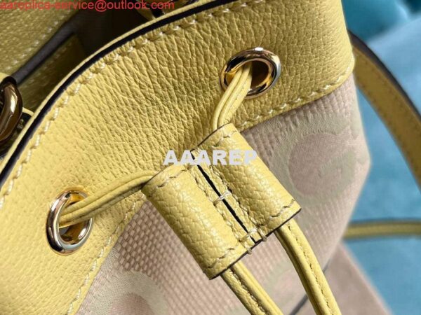 Replica Gucci 550620 Ophidia jumbo GG mini bucket bag yellow 4