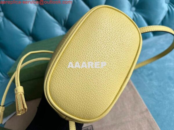 Replica Gucci 550620 Ophidia jumbo GG mini bucket bag yellow 5