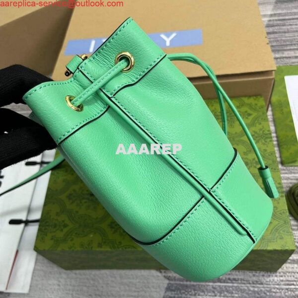 Replica Gucci 550620 Ophidia mini bucket bag with Double G Mint Green 4