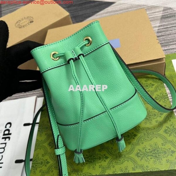 Replica Gucci 550620 Ophidia mini bucket bag with Double G Mint Green 8