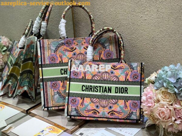 Replica Dior Book Tote M1286 Multicolor Dior in Lights Embroidery 3