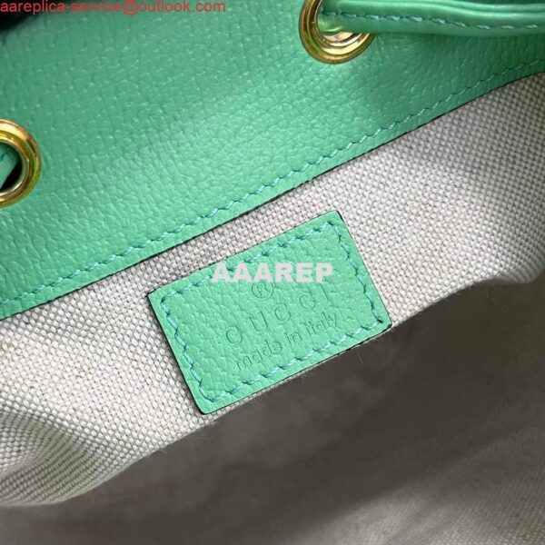 Replica Gucci 550620 Ophidia mini bucket bag with Double G Mint Green 10