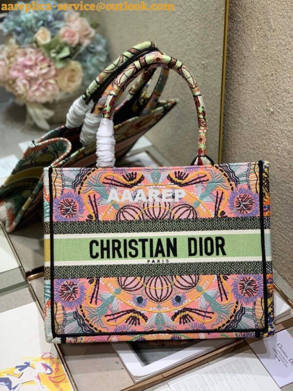 Replica Dior Book Tote M1286 Multicolor Dior in Lights Embroidery 16