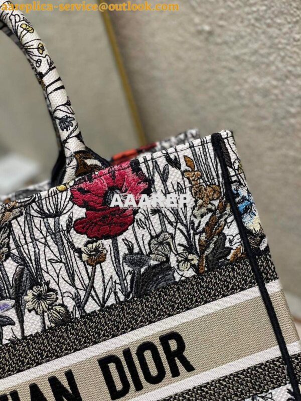 Replica Dior Book Tote M1286 Multicolor Mille Fleurs Embroidery 9