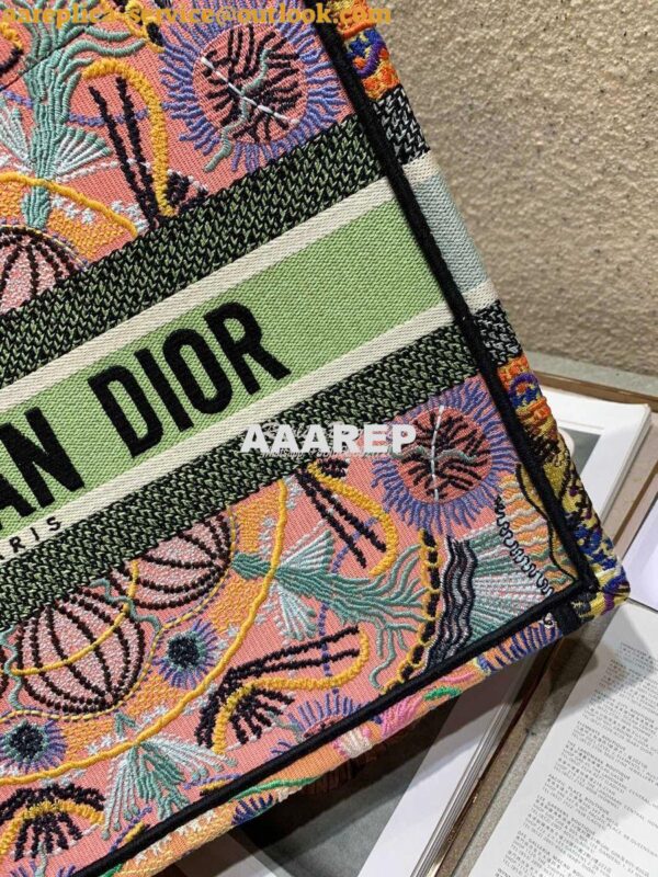 Replica Dior Book Tote M1286 Multicolor Dior in Lights Embroidery 23