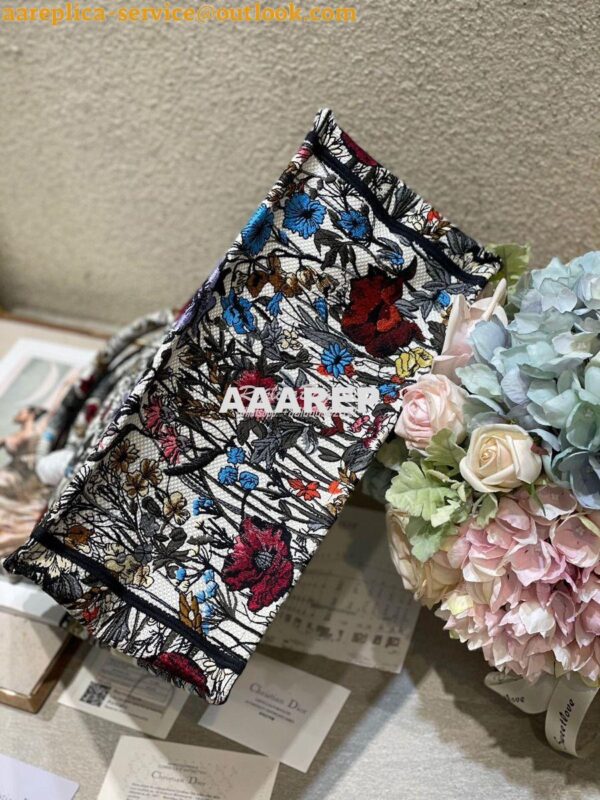 Replica Dior Book Tote M1286 Multicolor Mille Fleurs Embroidery 16