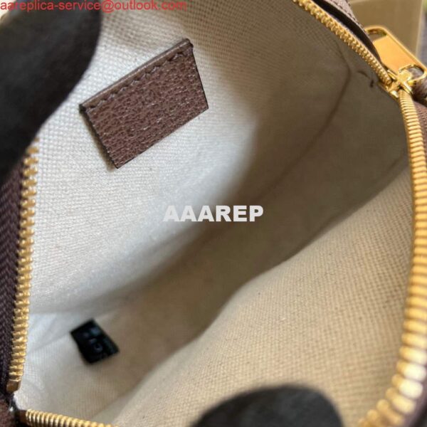 Replica Gucci 574978 Round shoulder bag with Double G Beige Brown 10