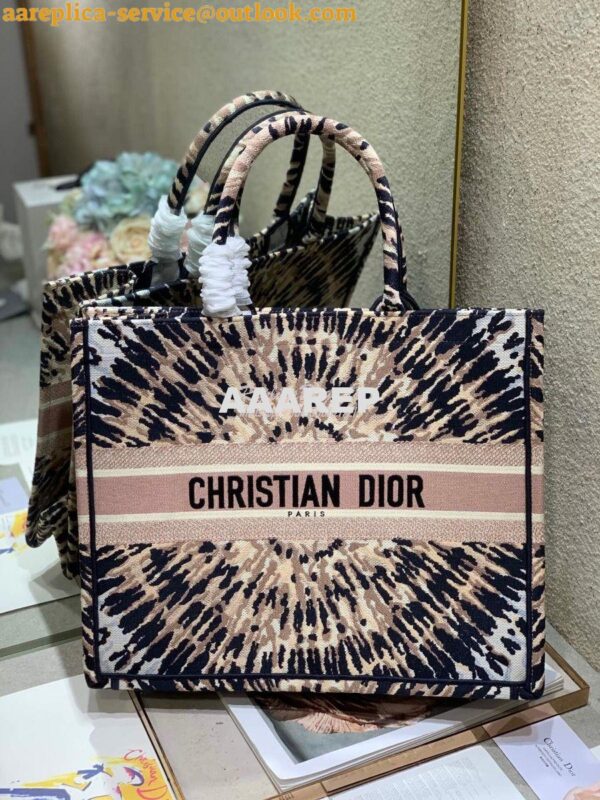 Replica Dior Book Tote M1286 Multicolor Tie & Dior Embroidery 13