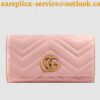 Replica Gucci Light Pink GG Marmont Zip Around Wallet 2