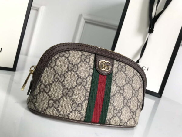 Replica Gucci 625550 Ophidia GG medium cosmetic case Beige &ebony 3