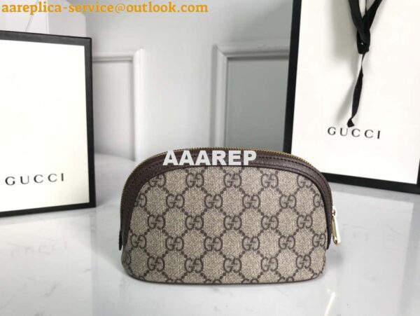 Replica Gucci 625550 Ophidia GG medium cosmetic case Beige &ebony 5